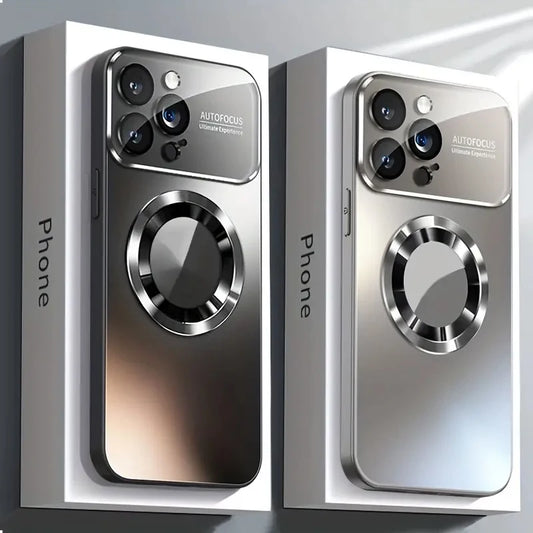 Titanium Metallic Magnetic Phone Case For iPhone