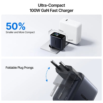 Baseus PicoGo Pro AH22 100W USB-C Charger with Smart Display