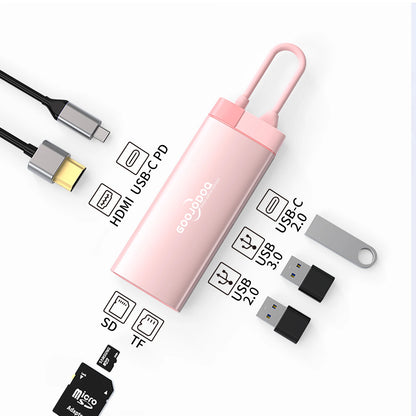 Docking Station USB C HDMI PD 100W Goojodoq