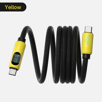 Magnetic USB C to USB C Cable With LED Display Hagibis
