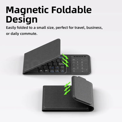 GOOJODOQ Foldable Bluetooth Keyboard with Touchpad