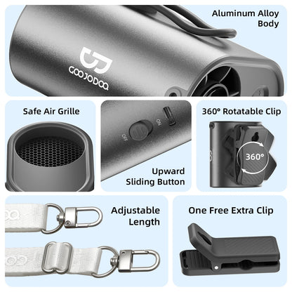 Mini Clip-On Portable Fan Goojodoq GFS011