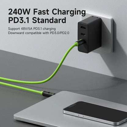 USB C Cable with LED Display USB4 HAGIBIS