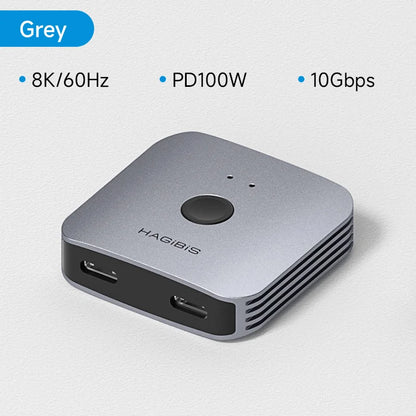 Hagibis USB-C Bidirectional Switch 8K 60Hz 10Gbps 100W