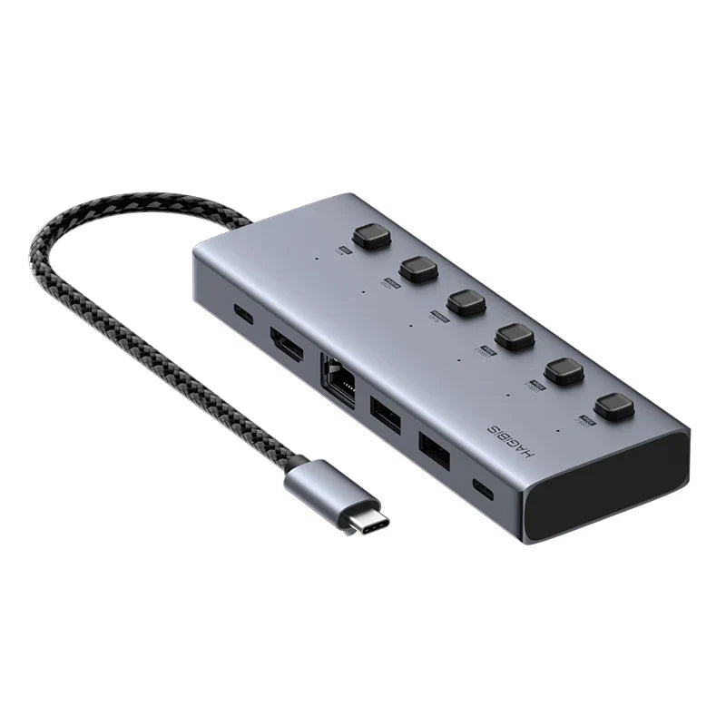 USB C Docking Station Individual ON/OFF HAGIBIS