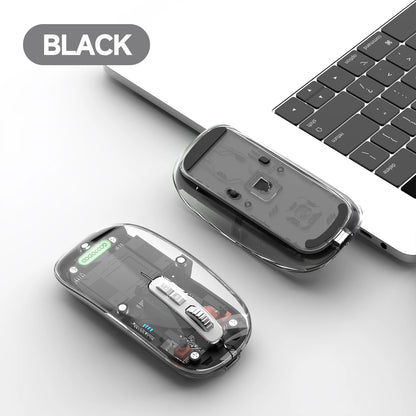 Transparent Bluetooth Wireless Mouse Goojodoq