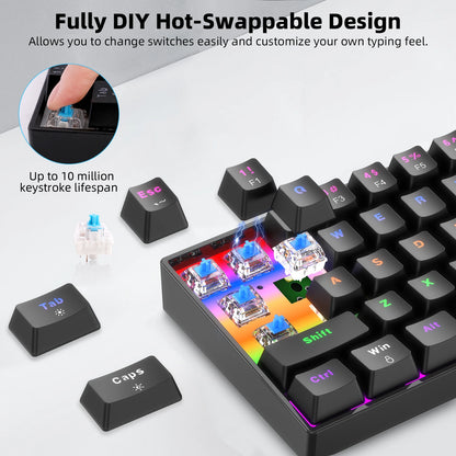 Goojodoq RGB 68-Key Hot-Swap Mechanical Keyboard