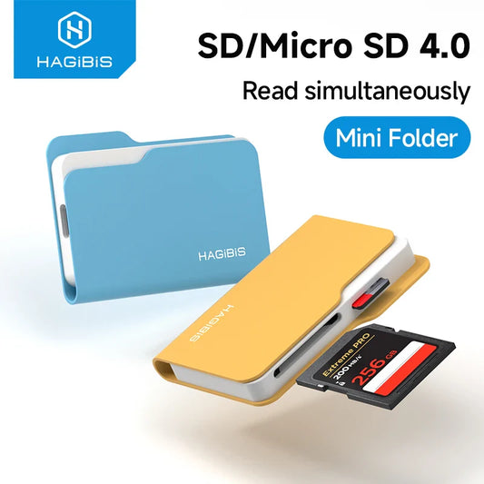 Hagibis Retro Mini Folder USB-C SD Card Reader