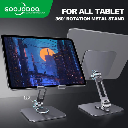 Tablet Stand Holder 360º Rotation Metal Goojodoq