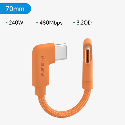 Hagibis Right Angle USB-C to USB-C Cable 240W