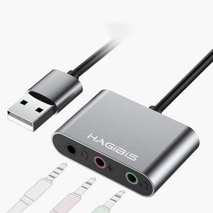Hagibis External Sound Card 3 Ports