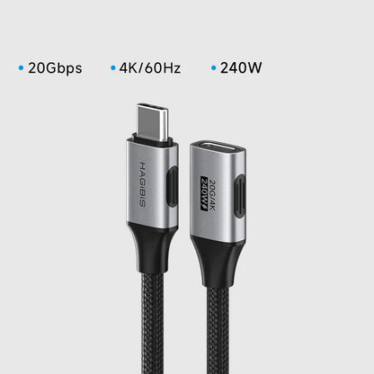 Hagibis USB-C Extension Cable 20Gbps 240W 4K